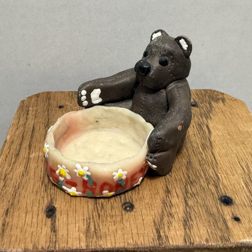 VTG Bear Trinket Holding Honey Pot 1993